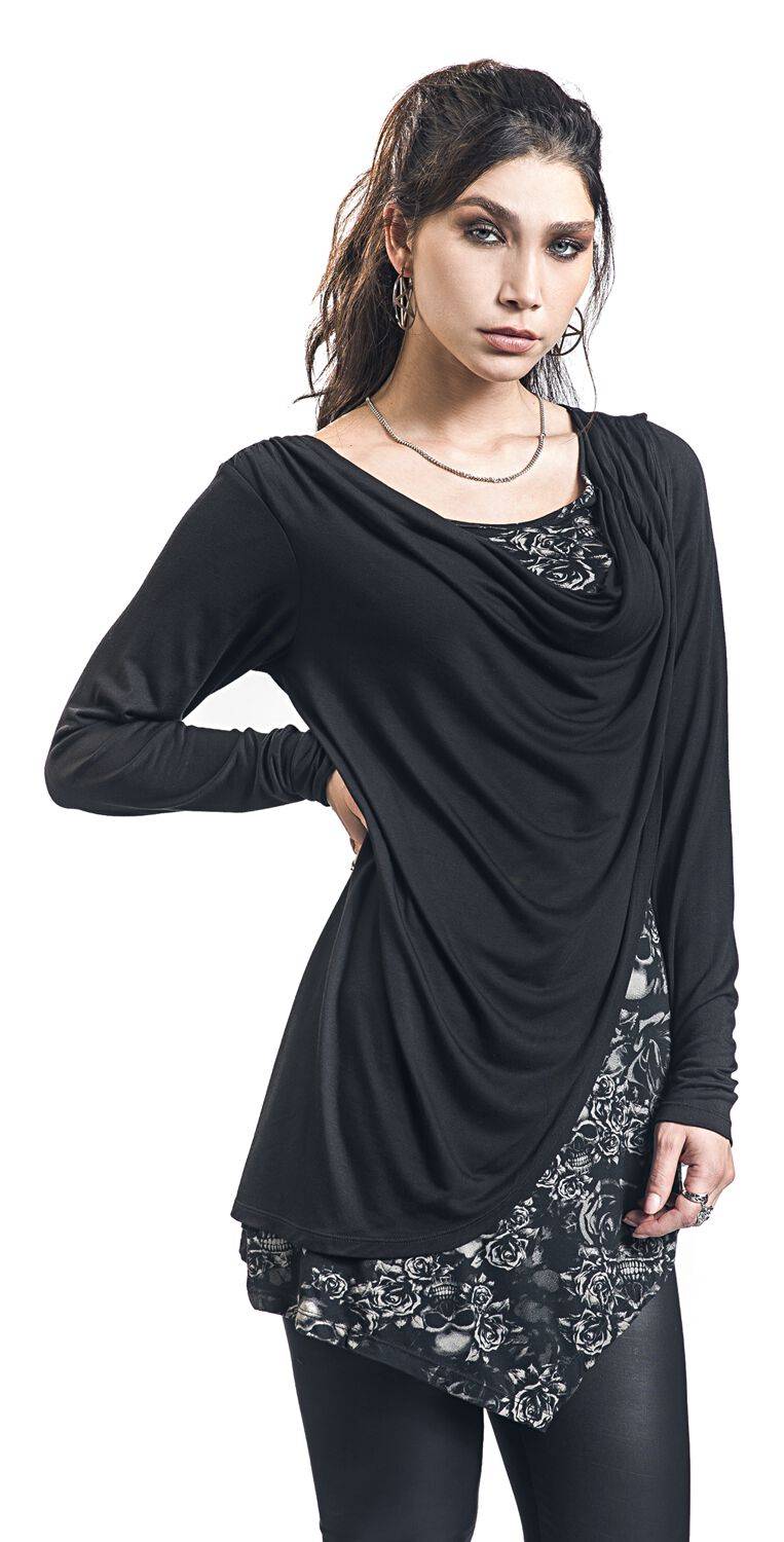 EMP Langarmshirt schwarz von Black Premium by EMP Schlussverkauf