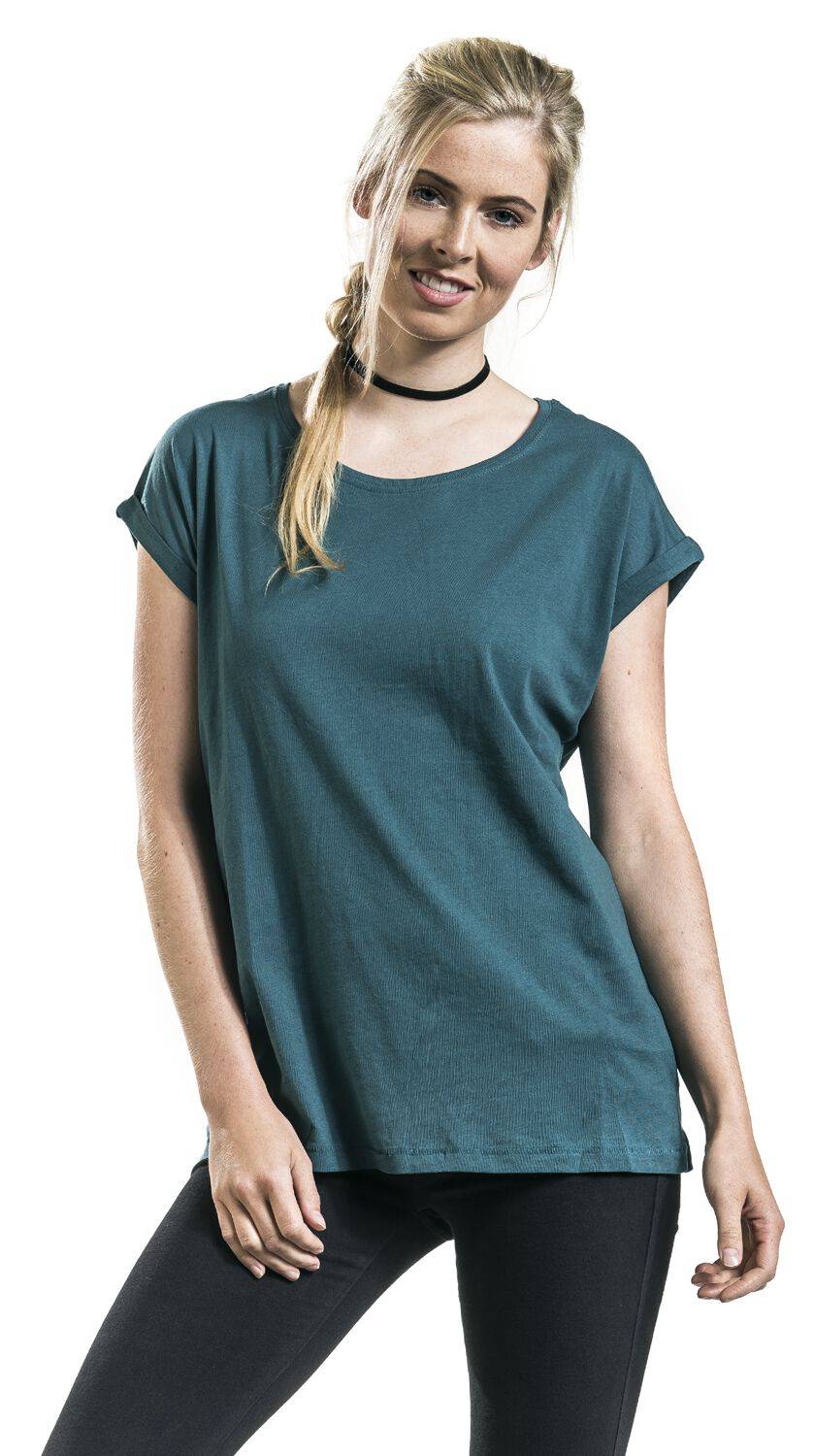 EMP "Ladies Extended Shoulder Tee" T-Shirt petrol von Urban Classics Outlet