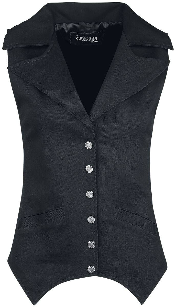 EMP Weste schwarz von Gothicana by EMP