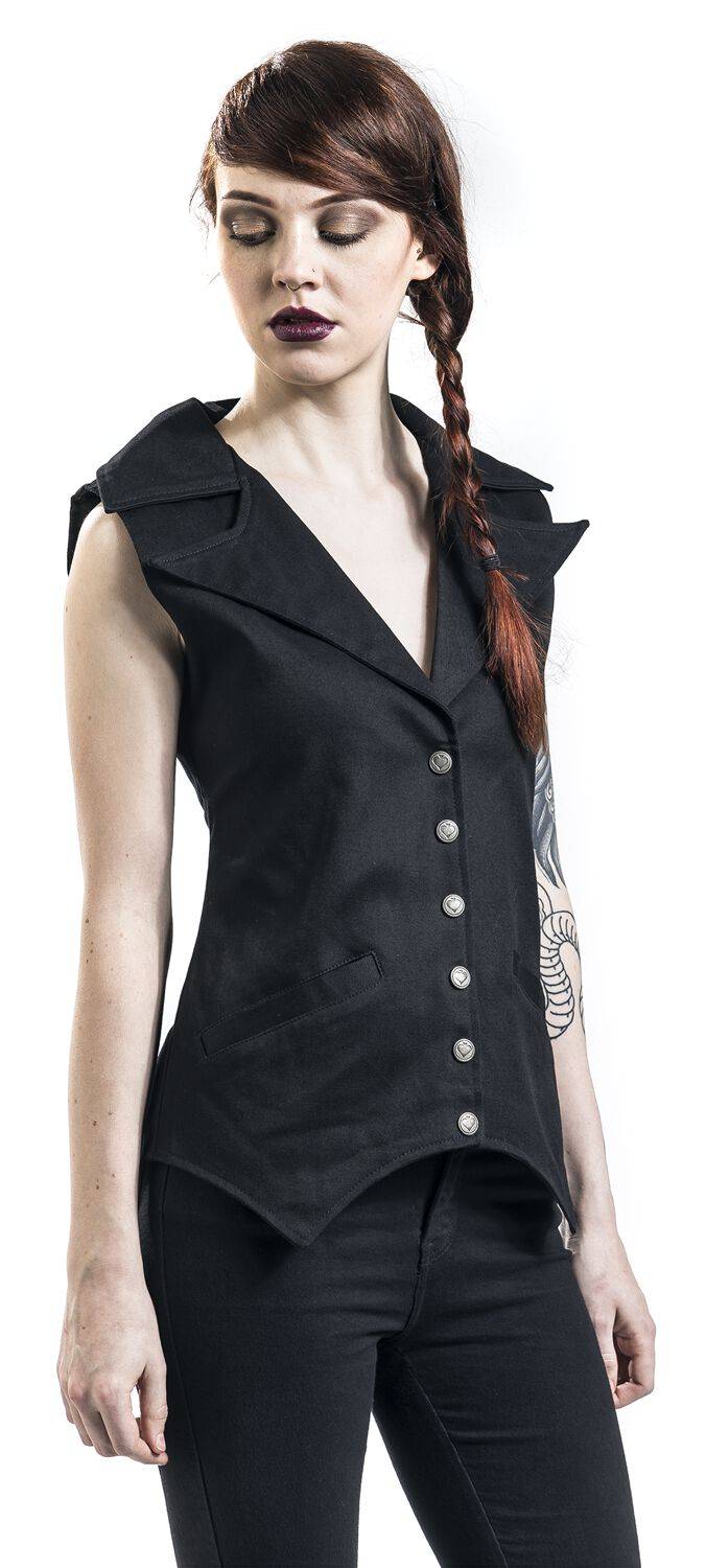 EMP Weste schwarz von Gothicana by EMP Angebote