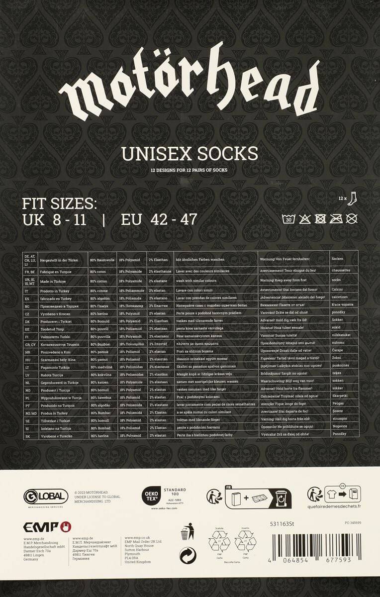 EMP "Socken-Adventskalender" Adventskalender multicolor von Motörhead Meist gekauft