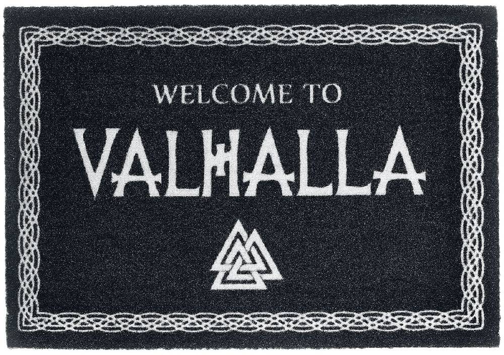 EMP "Welcome to Valhalla" Fußmatte schwarz/weiß von Welcome to Valhalla