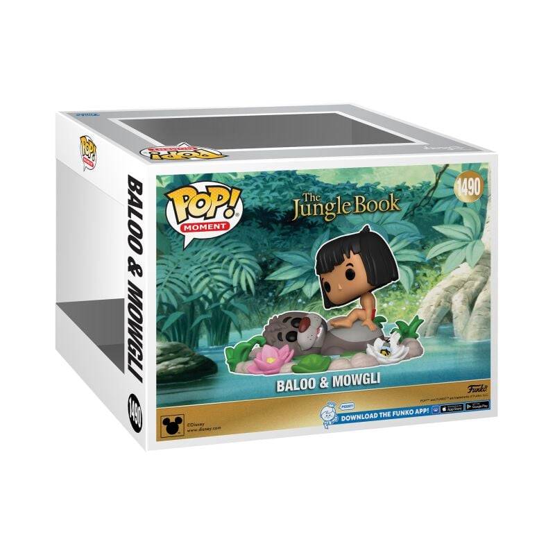 EMP "Baloo & Mowgli (Pop! Moment) Vinyl Figur 1490" Funko Pop! multicolor von Das Dschungelbuch im Angebot