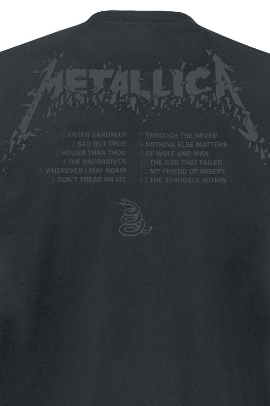 EMP "M - Black Album" T-Shirt schwarz von Metallica Blitzverkäufe