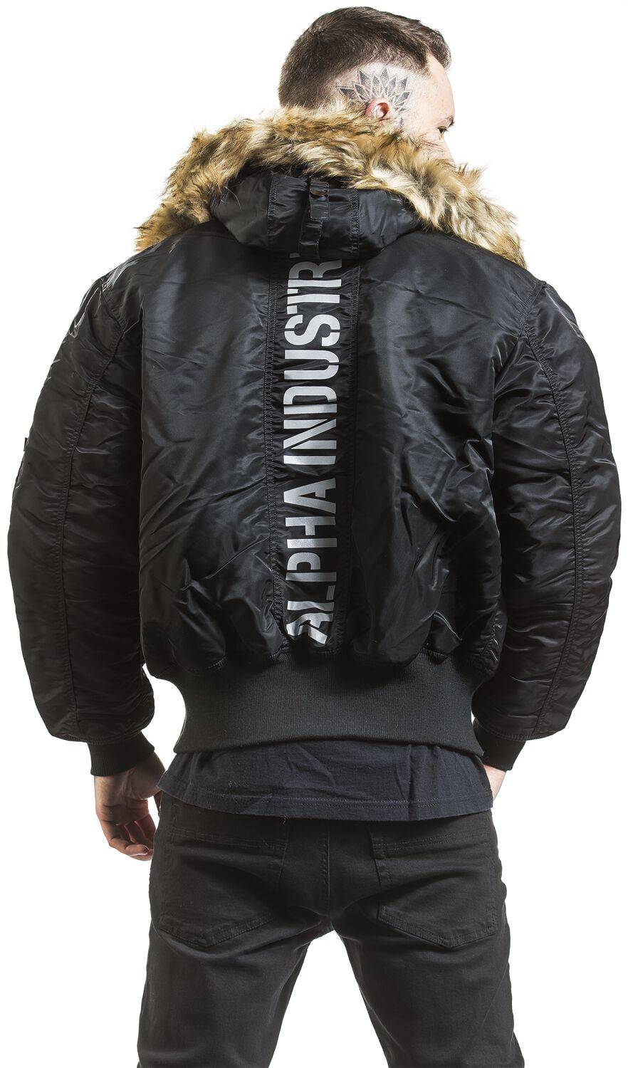 EMP "45P Hooded Custom" Winterjacke schwarz von Alpha Industries Auslauf