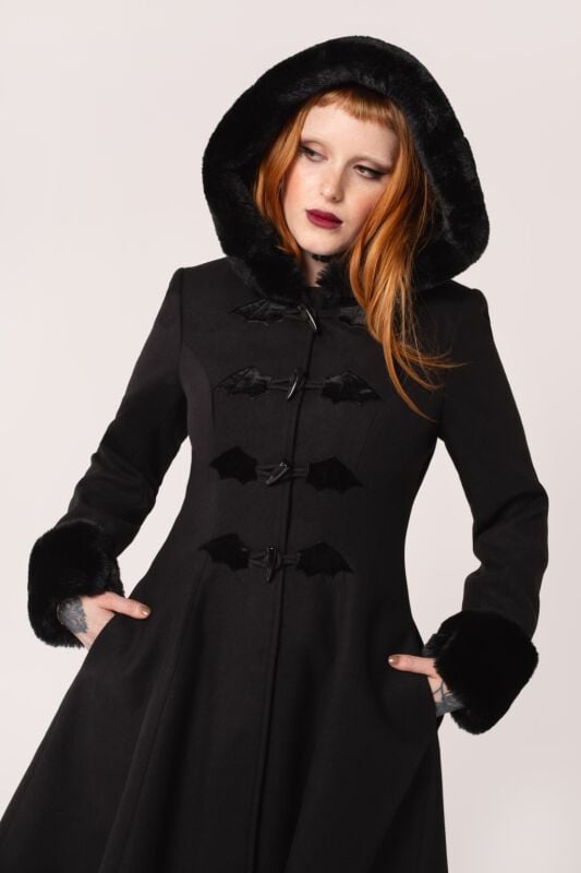 EMP "Batilda Coat" Mantel schwarz von Hell Bunny Hotsell