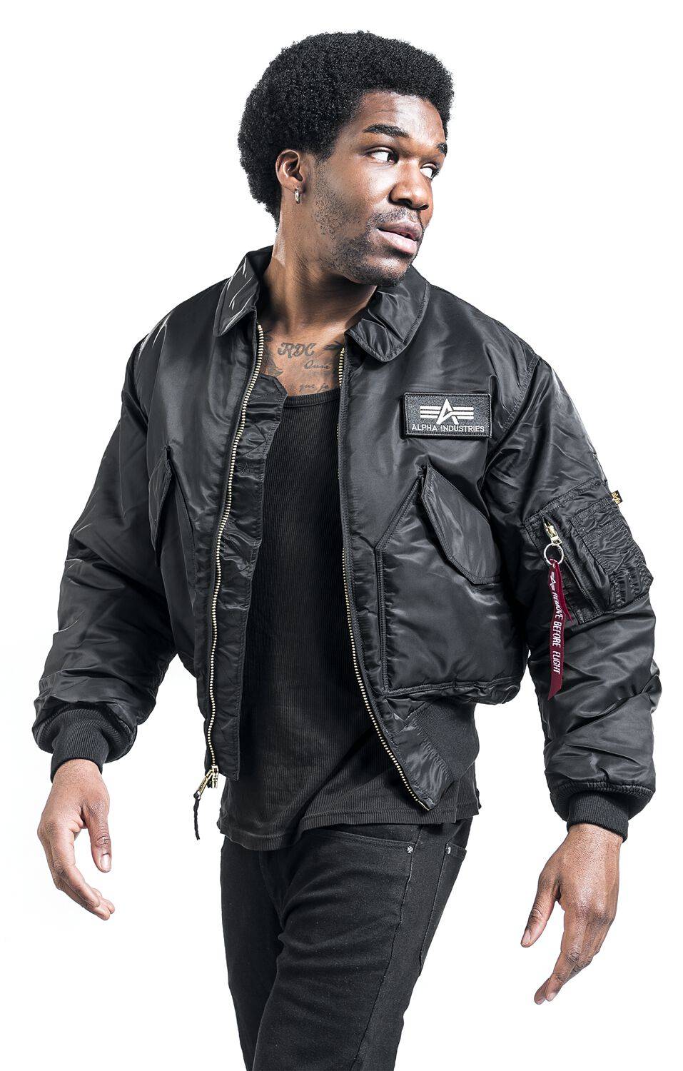 EMP "CWU 45" Bomberjacke schwarz von Alpha Industries Blitzverkäufe