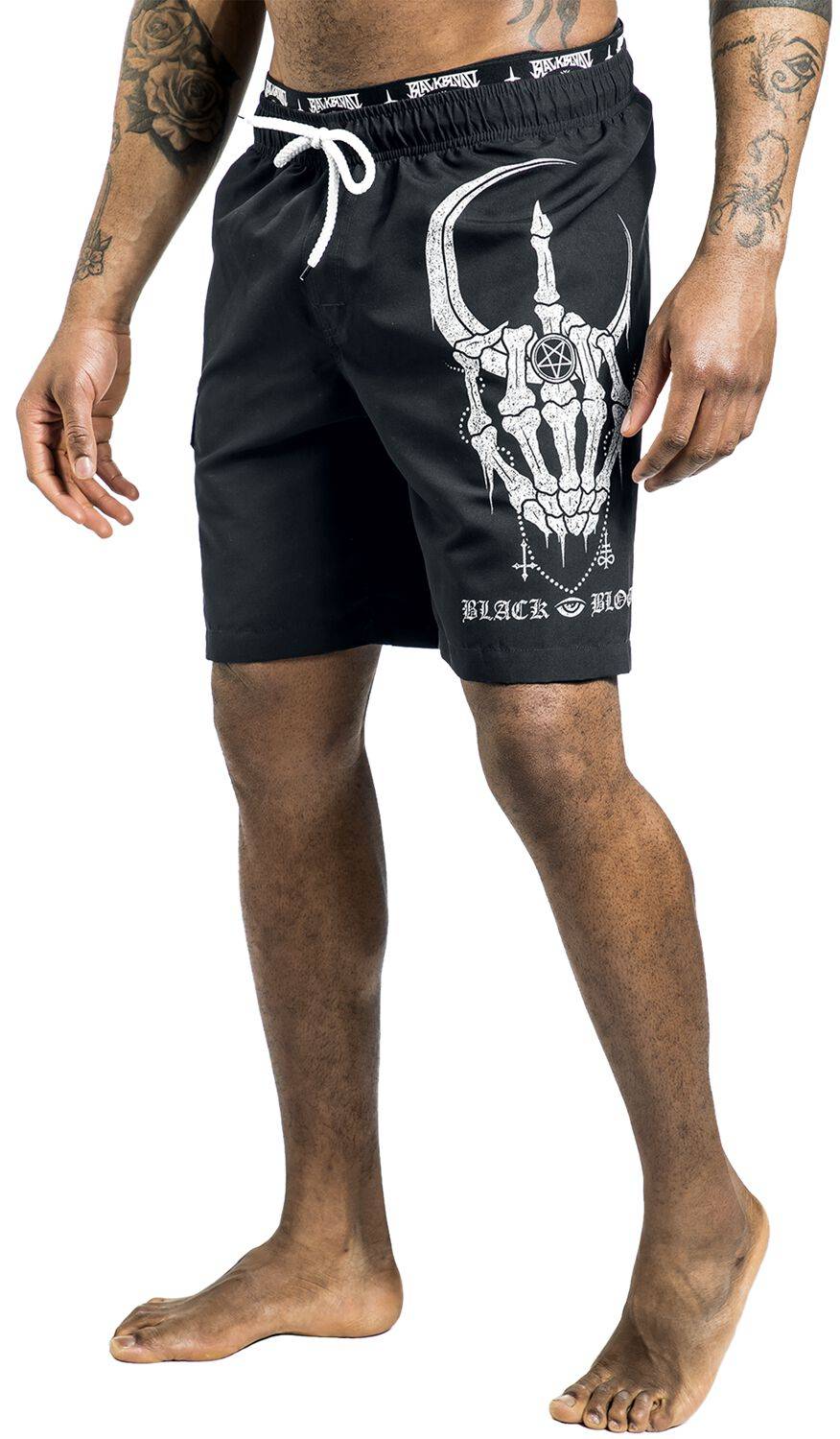 EMP Badeshort schwarz von Gothicana by EMP Saisonschlussverkauf
