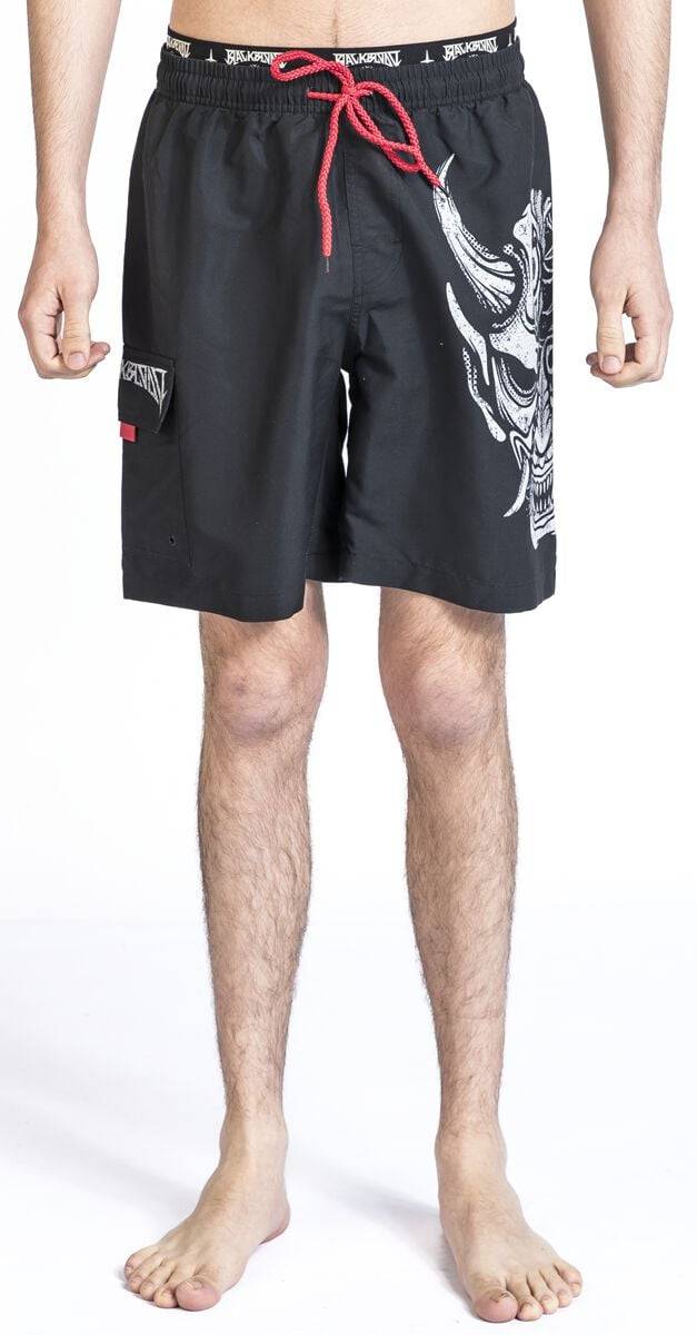EMP Badeshort schwarz von Black Blood by Gothicana Auslauf