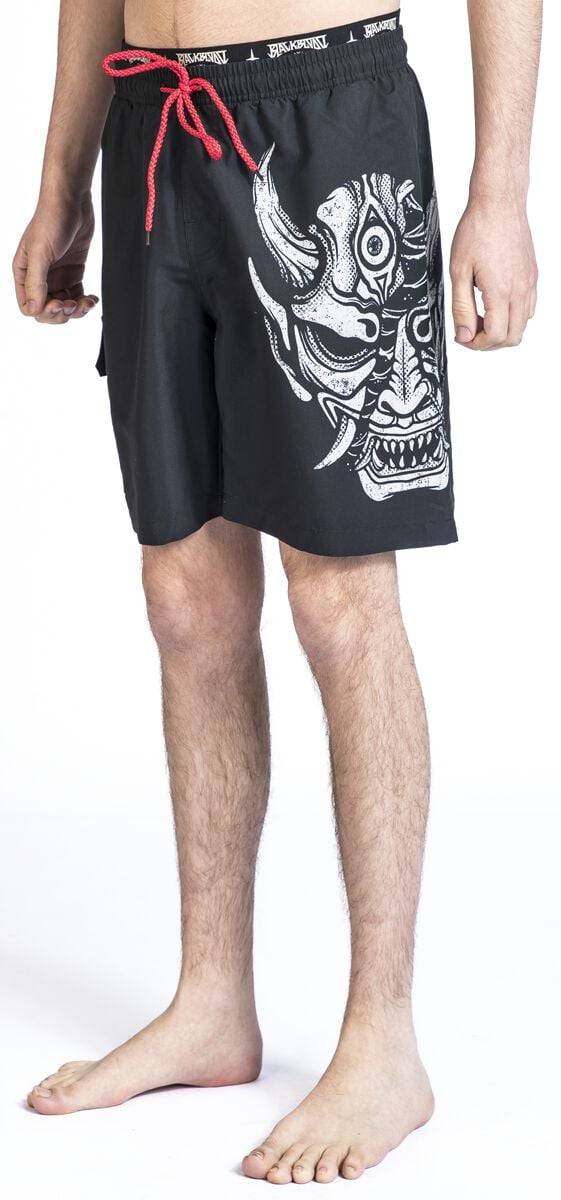EMP Badeshort schwarz von Black Blood by Gothicana Auslauf