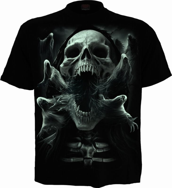 EMP "Ghost Skull - Glow In The Dark" T-Shirt schwarz von Spiral Fabrikverkauf
