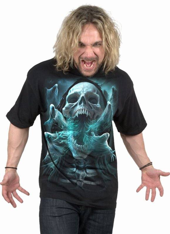EMP "Ghost Skull - Glow In The Dark" T-Shirt schwarz von Spiral Fabrikverkauf