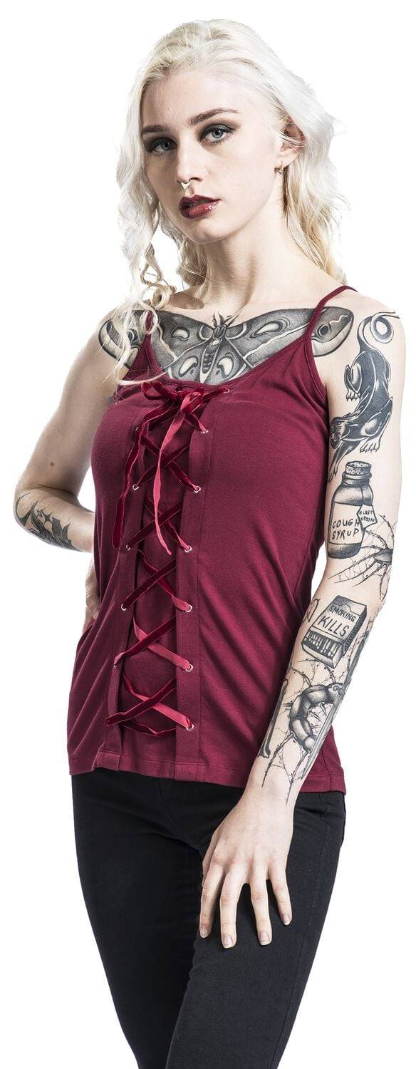 EMP Top bordeaux von Gothicana by EMP Auslauf