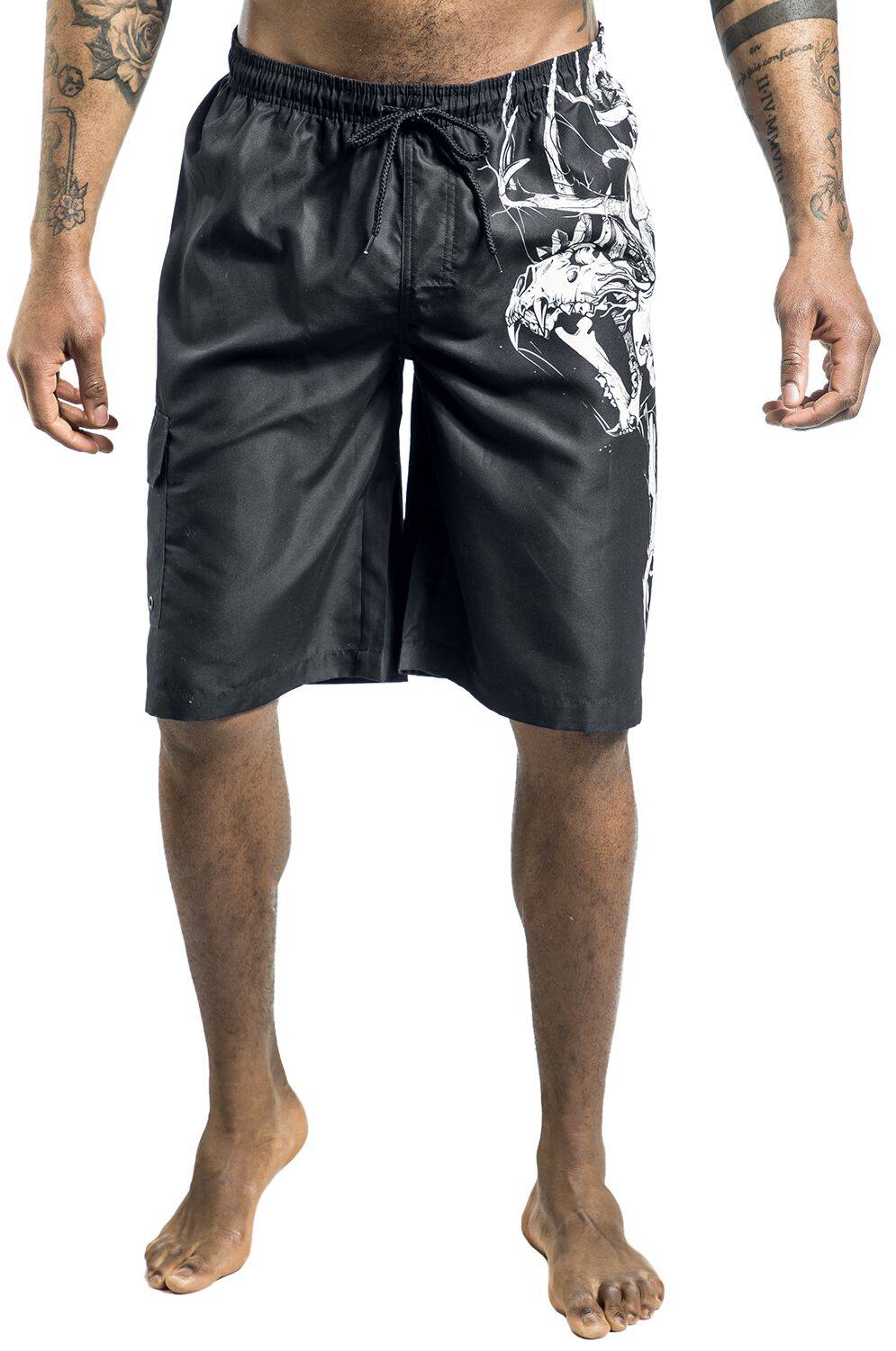 EMP Badeshort schwarz von Gothicana by EMP Angebote