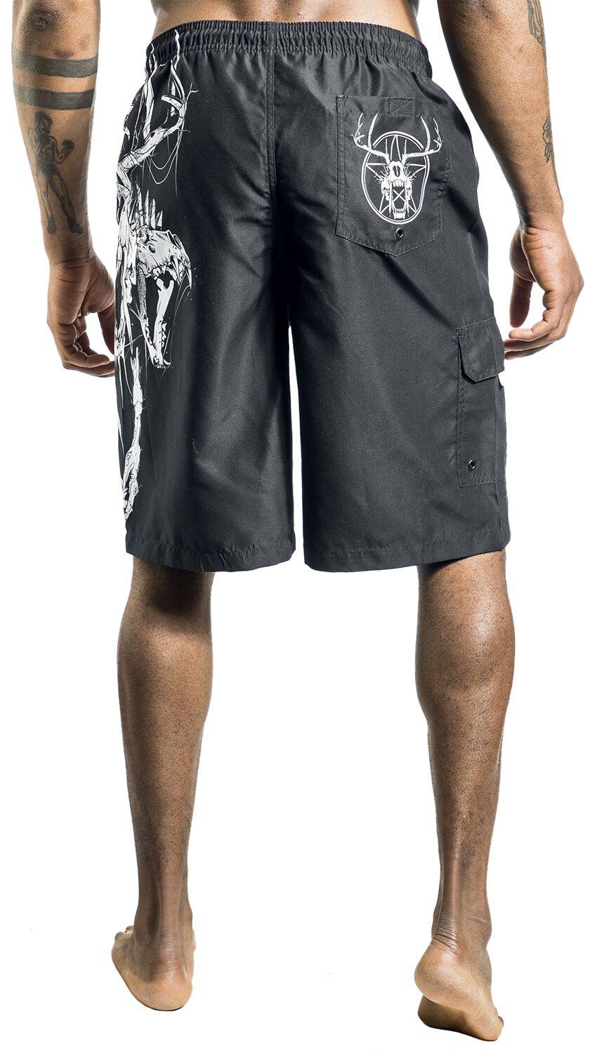 EMP Badeshort schwarz von Gothicana by EMP Angebote