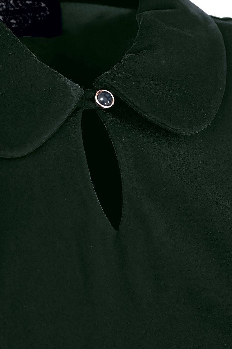 EMP "Glamorous Velvet Tea Dress" Mittellanges Kleid dunkelgrün von H&R London Fabrikverkauf