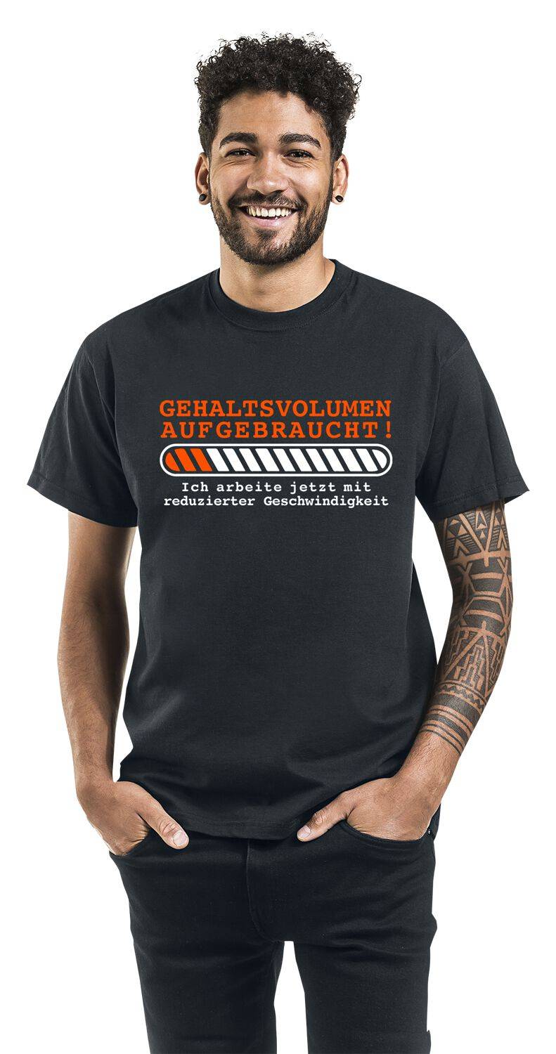 EMP "Gehaltsvolumen aufgebraucht!" T-Shirt schwarz von Beruf & Karriere Auslauf