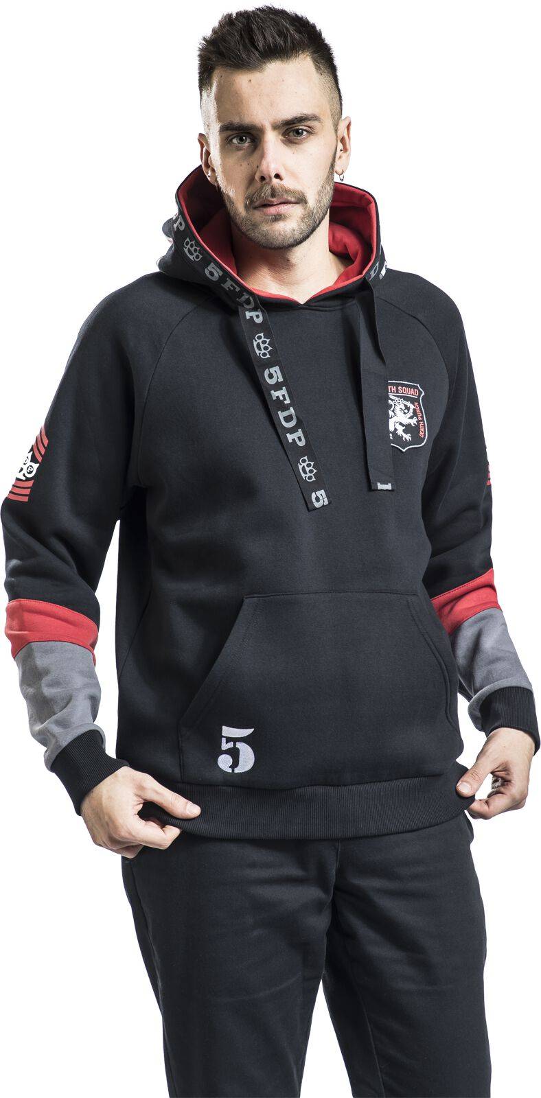 EMP "EMP Signature Collection" Kapuzenpullover schwarz/grau/rot von Five Finger Death Punch Angebote