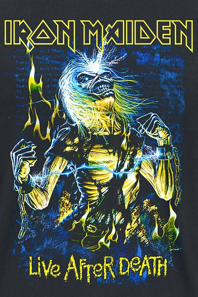 EMP "Live After Death" T-Shirt schwarz von Iron Maiden im Angebot