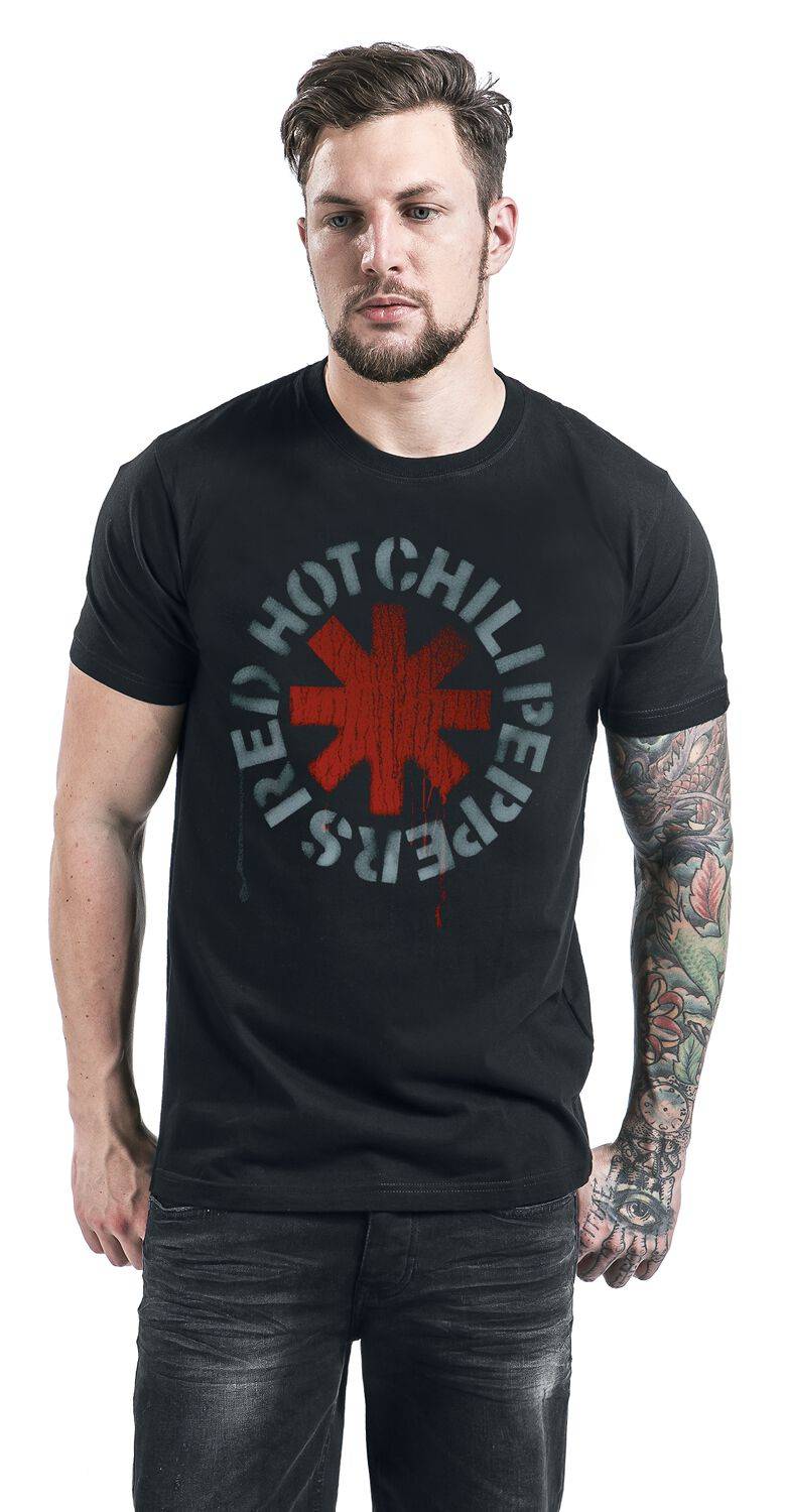 EMP "Stencil Black" T-Shirt schwarz von Red Hot Chili Peppers Fabrikverkauf