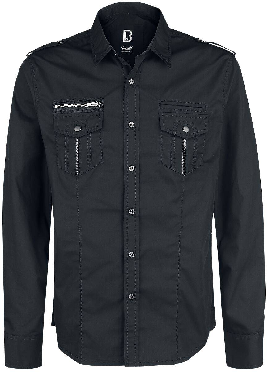EMP "Rockstar Shirt Longsleeve" Langarmhemd schwarz von Brandit
