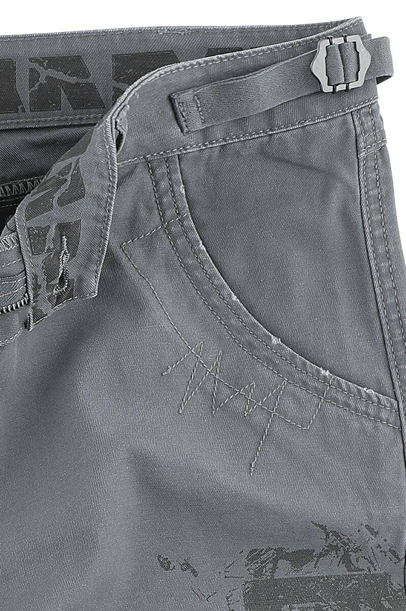 EMP "Broken Logo" Short grau von Rammstein Auslauf
