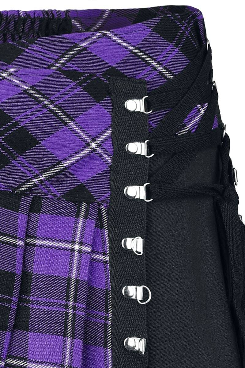 EMP "Hybrid Skirt" Kurzer Rock lila/schwarz von Chemical Black Online