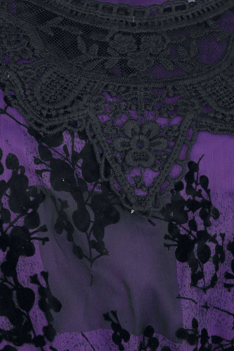 EMP "Ilsa Dress" Kurzes Kleid schwarz/lila von Innocent Outlet