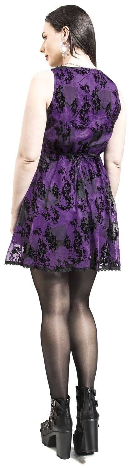 EMP "Ilsa Dress" Kurzes Kleid schwarz/lila von Innocent Outlet