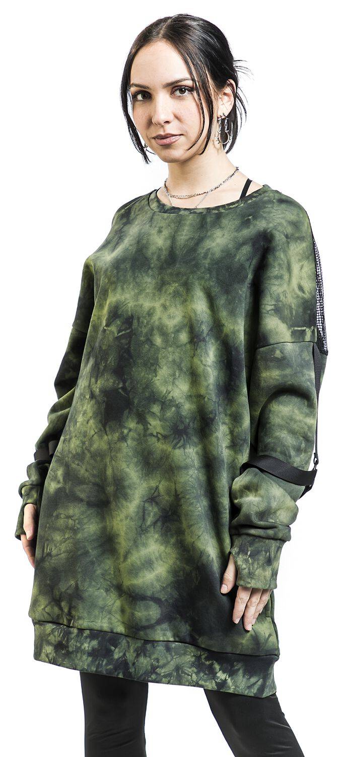 EMP "Kami Jumper" Sweatshirt schwarz/grün von Poizen Industries Blitzverkäufe