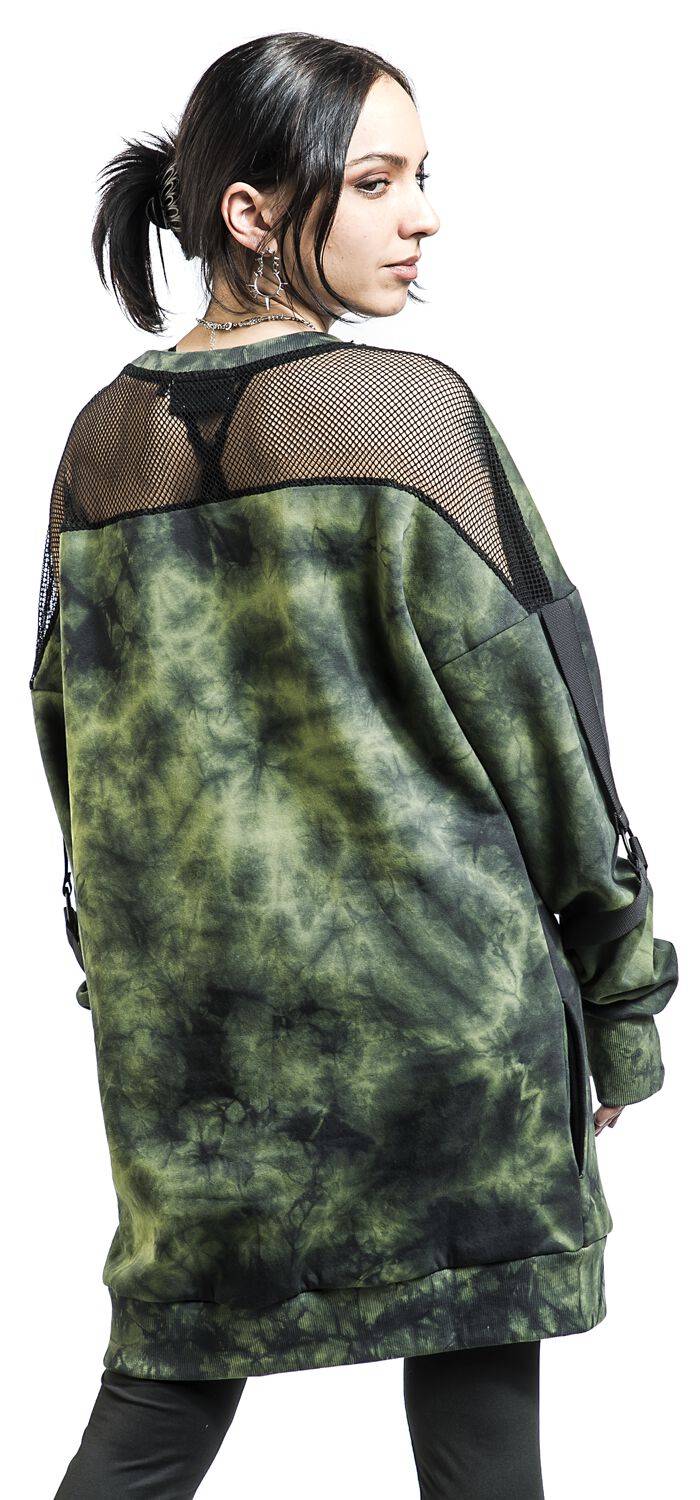 EMP "Kami Jumper" Sweatshirt schwarz/grün von Poizen Industries Blitzverkäufe