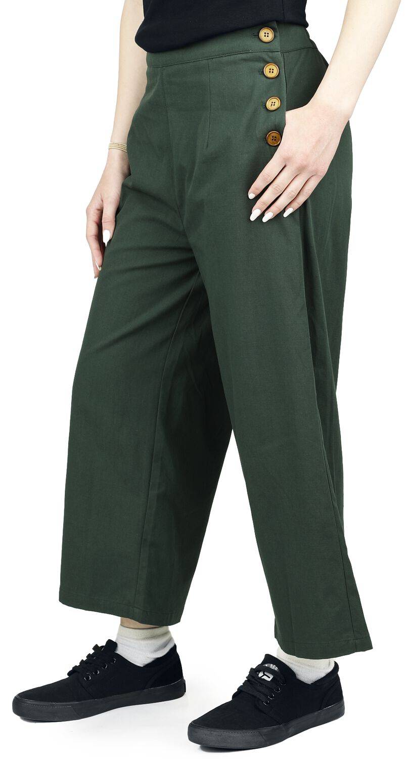 EMP "Pretty Perfect Trousers" Stoffhose grün von Banned Retro Günstiger Verkauf