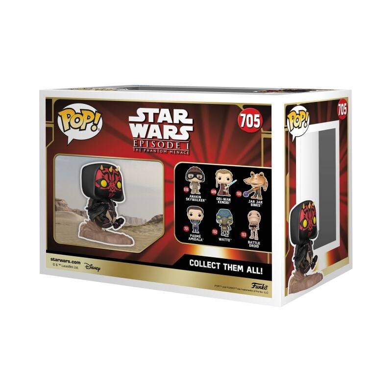EMP "Die dunkle Bedrohung - Darth Maul on Bloodfin Speeder (Pop! Ride Deluxe) Vinyl Figur 705" Funko Pop! multicolor von Star Wars Blitzverkäufe