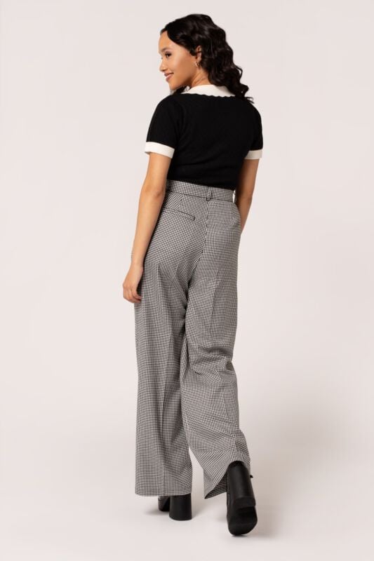EMP "Teddy Trousers" Stoffhose schwarz/weiß von Hell Bunny Hotsell