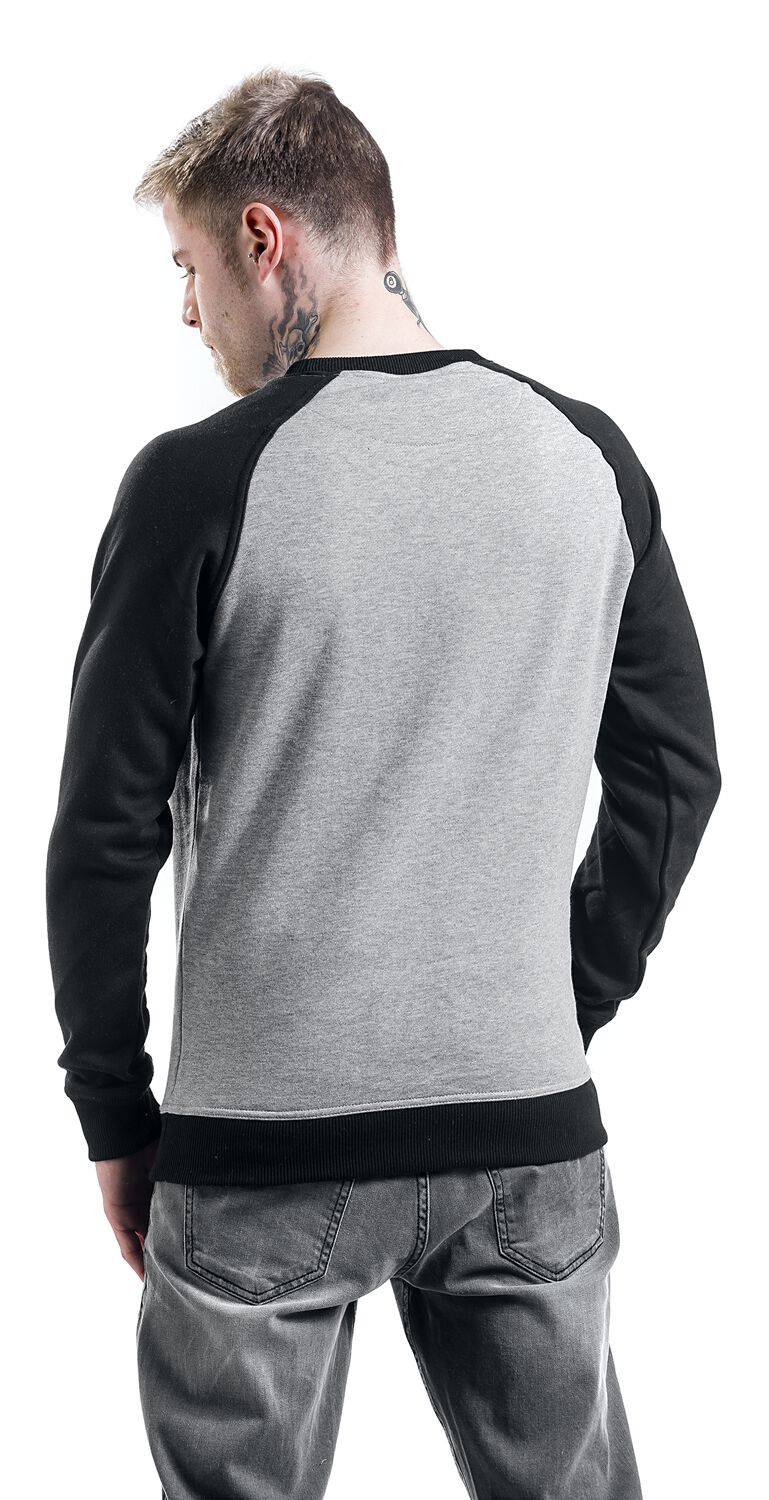 EMP "2-Tone Raglan Crewneck" Sweatshirt grau/schwarz von Urban Classics im Angebot