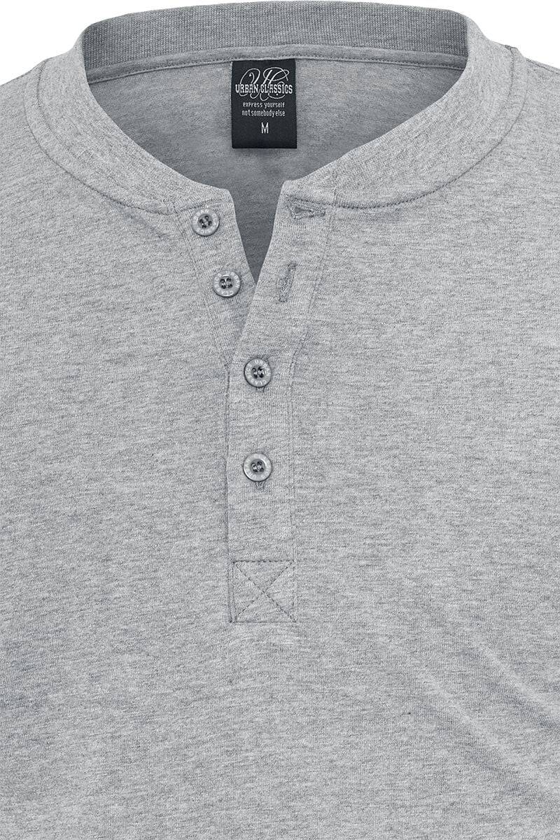 EMP "Basic Henley" Langarmshirt grau von Urban Classics Schlussverkauf