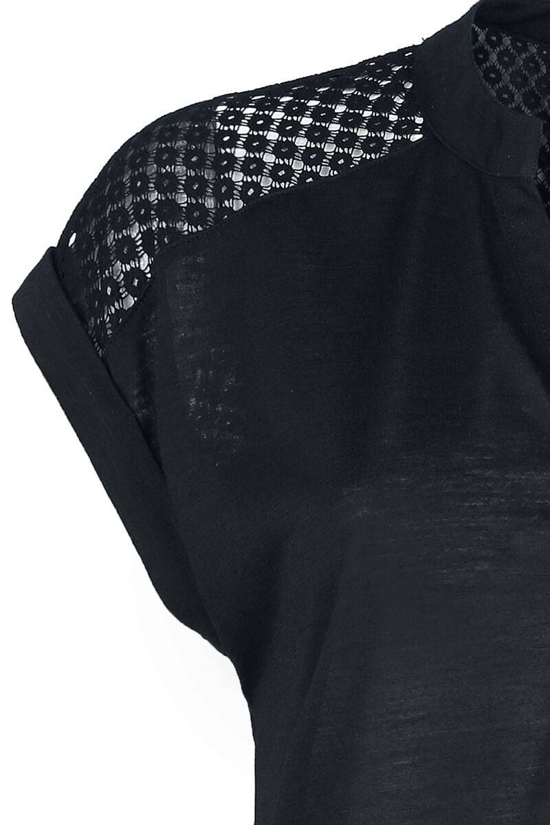 EMP "Heeze - Back Lace Wide Slub Jersey Tee" T-Shirt schwarz von Rotterdamned Meist gekauft