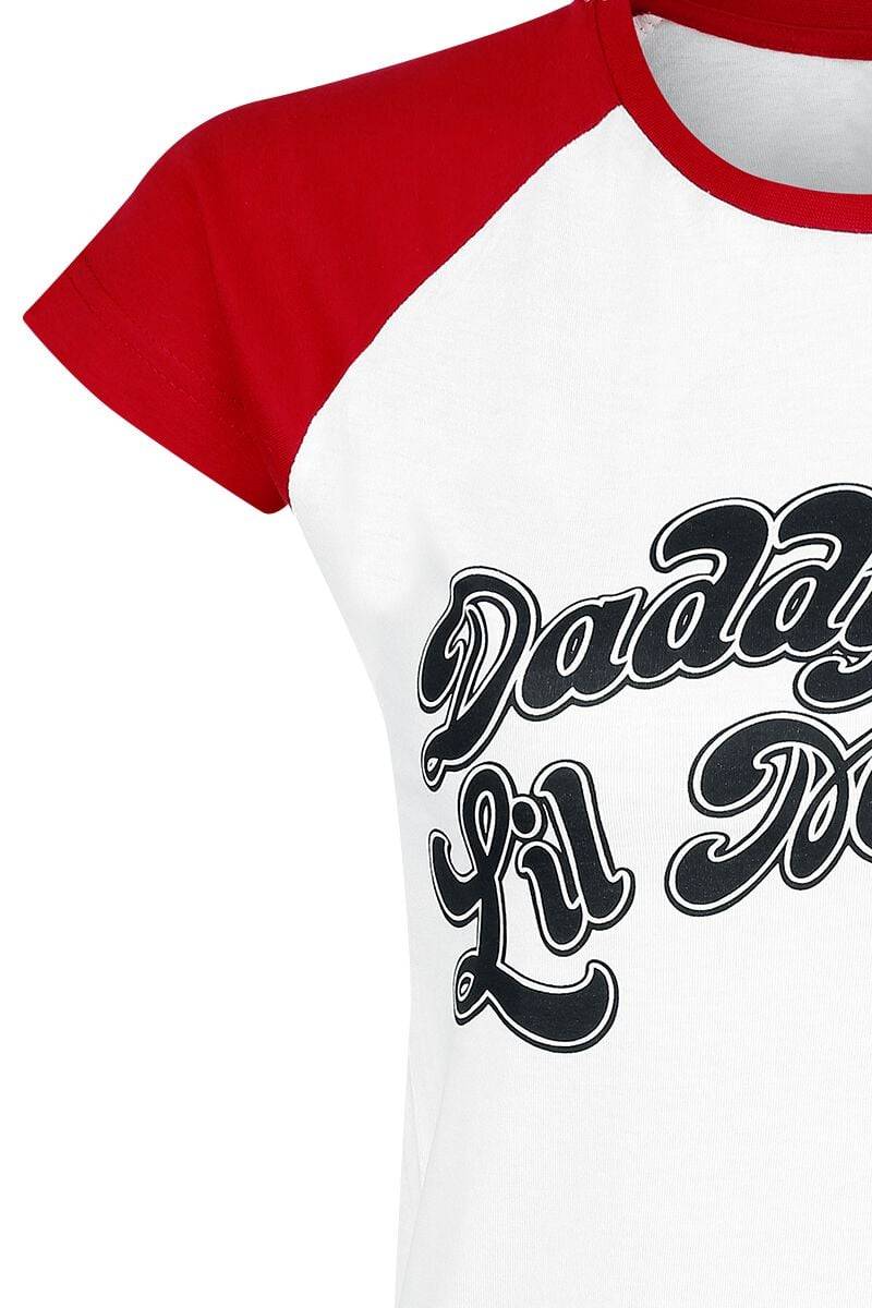 EMP "Daddy's Lil' Monster" T-Shirt weiß/rot von Suicide Squad Schlussverkauf