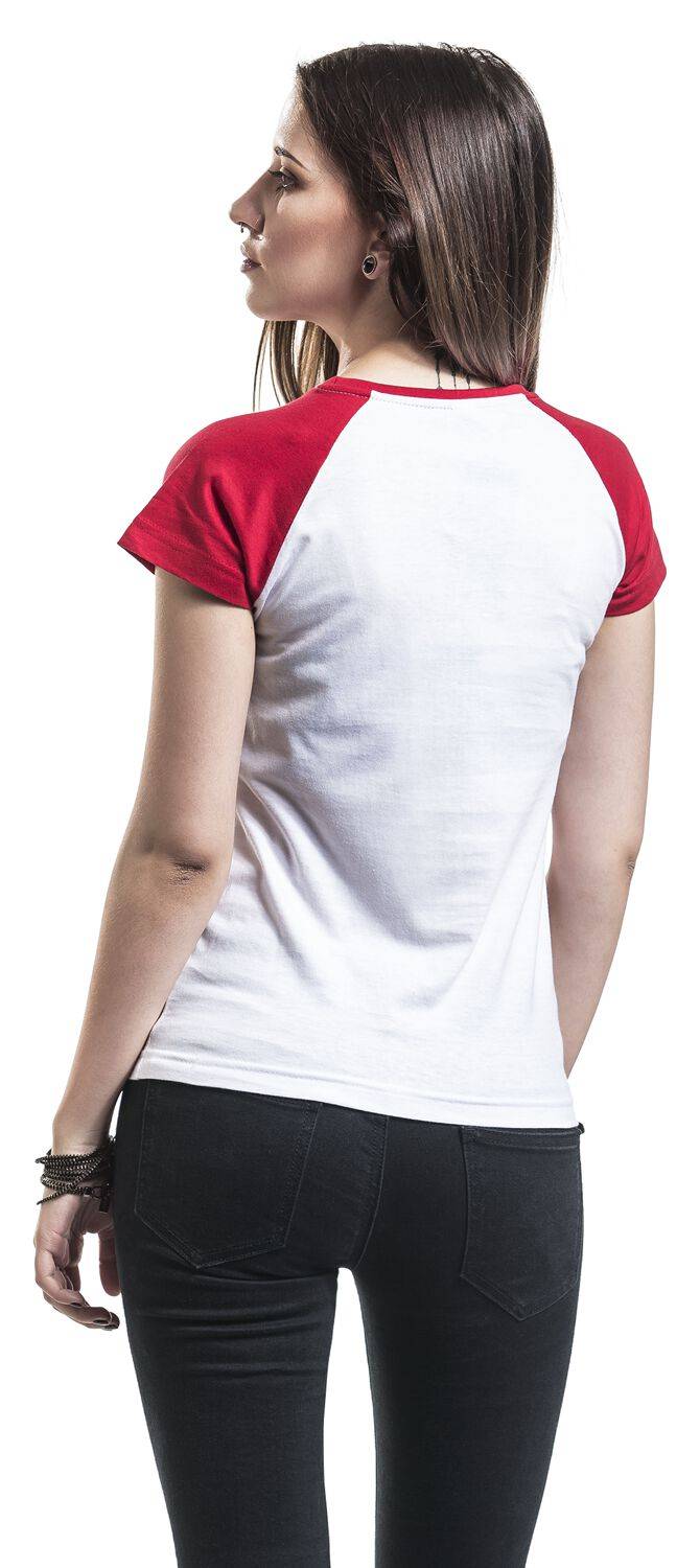 EMP "Daddy's Lil' Monster" T-Shirt weiß/rot von Suicide Squad Schlussverkauf
