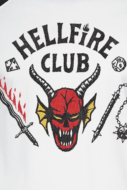 EMP "Hellfire Club" T-Shirt weiß/schwarz von Stranger Things Meist gekauft