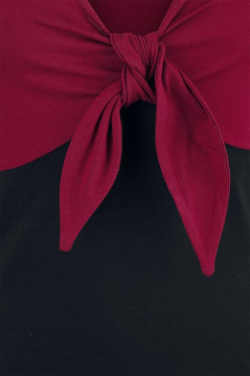 EMP Top bordeaux/schwarz von Rock Rebel by EMP Blitzverkäufe