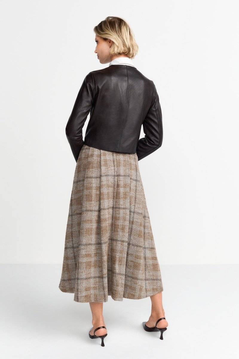 Eich & Royal Kurze Lederjacke mit Druckknöpfen Günstiger Verkauf
