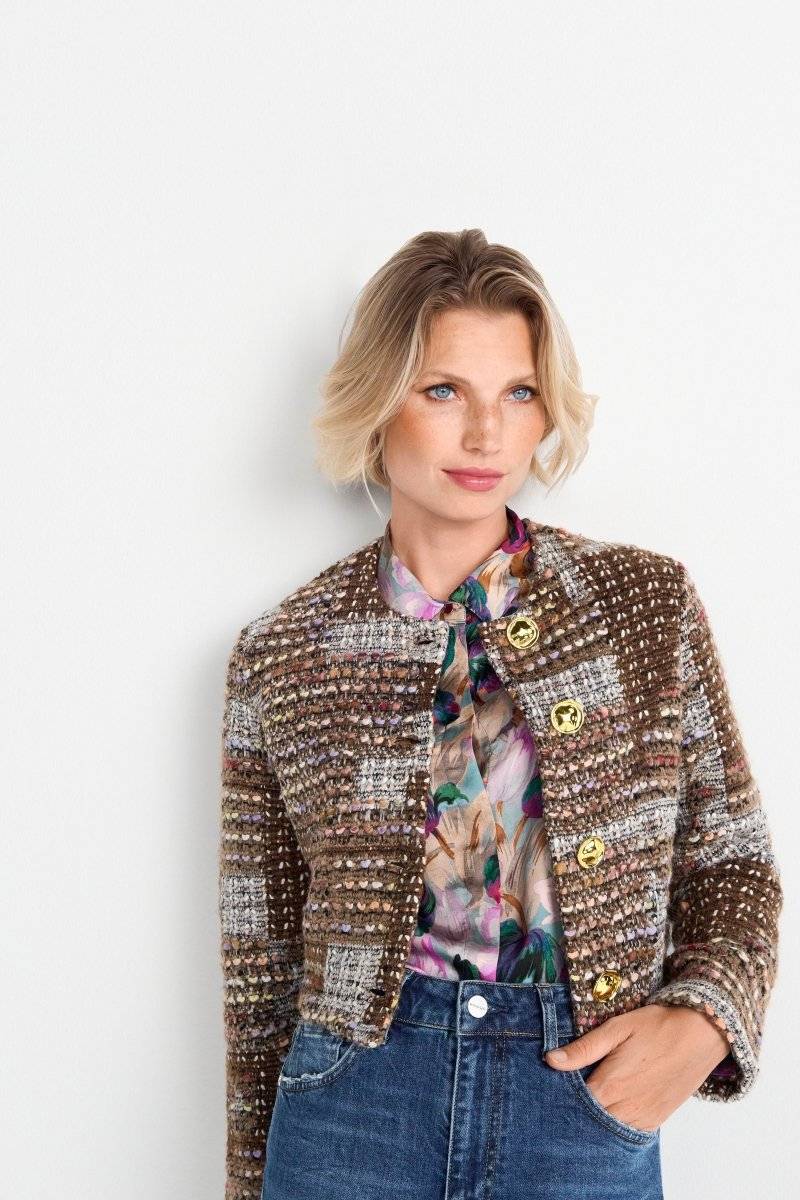 Eich & Royal Kurze Bouclé-Jacke Meist gekauft