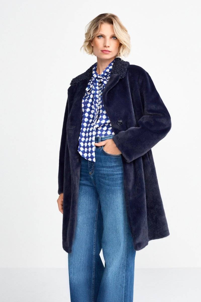 Eich & Royal Mantel aus weichem Fake Fur Schlussverkauf