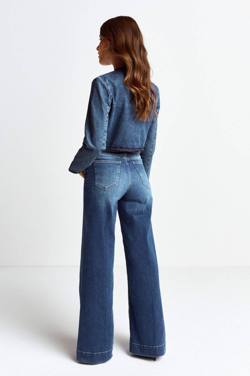 Eich & Royal Denim-Jacke mit Zierborten Blitzverkäufe