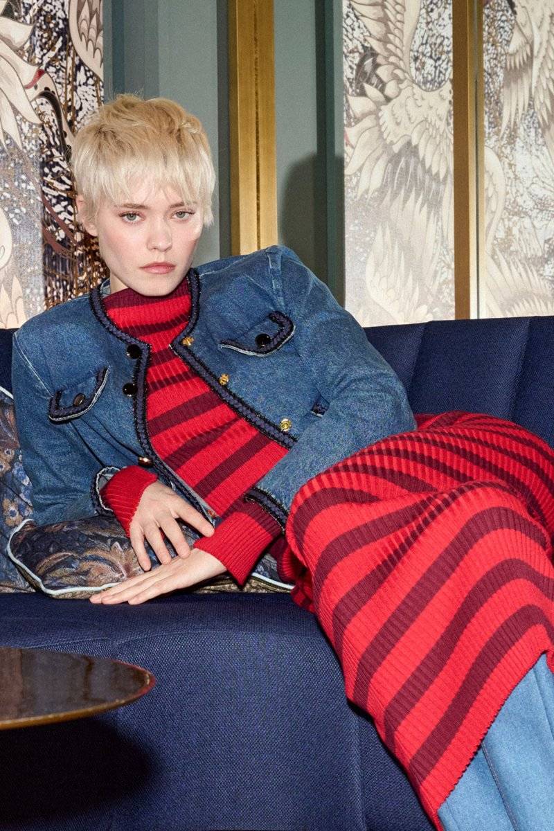 Eich & Royal Denim-Jacke mit Zierborten Blitzverkäufe