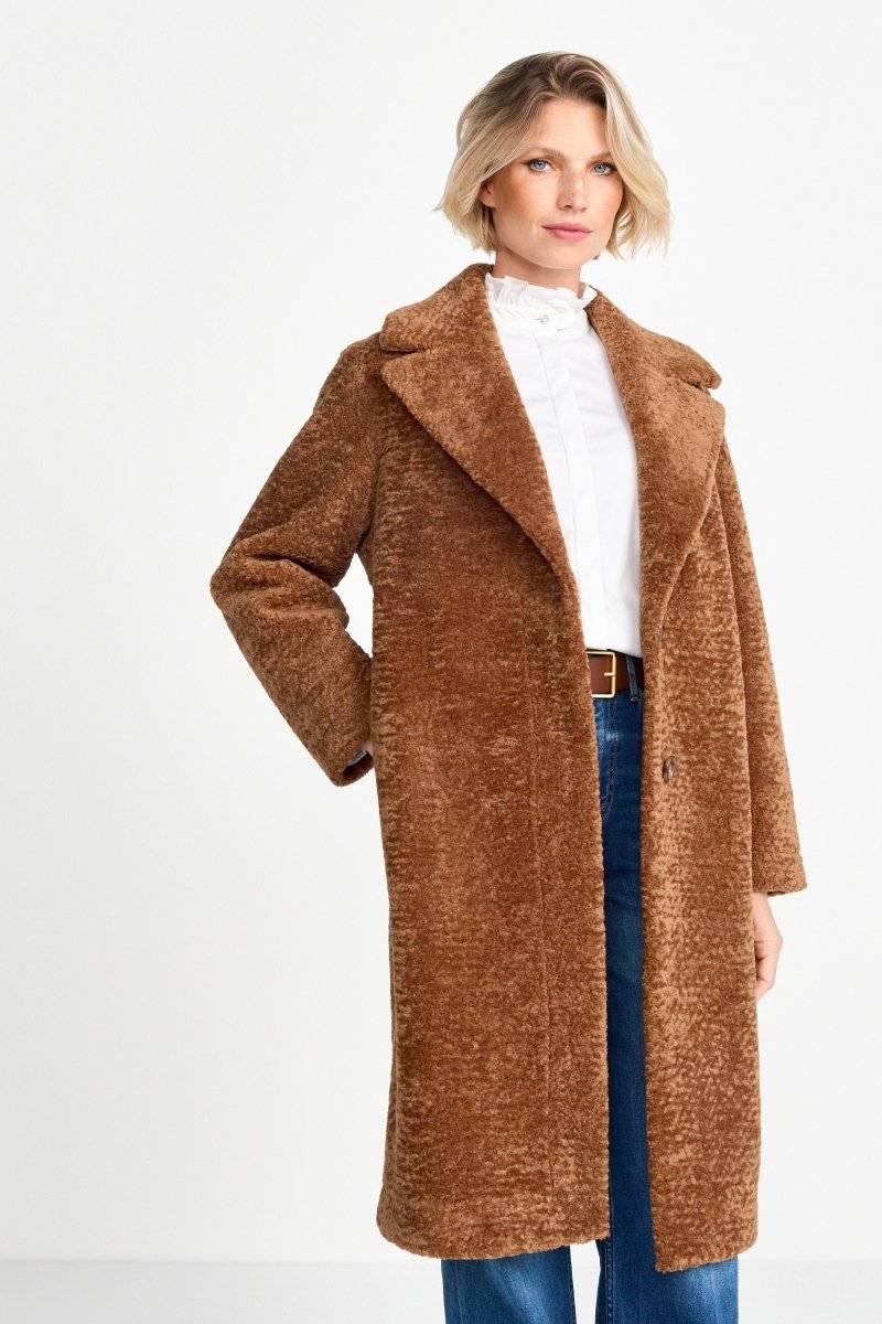 Eich & Royal Teddy-Mantel mit Reverskragen Tägliche Deals