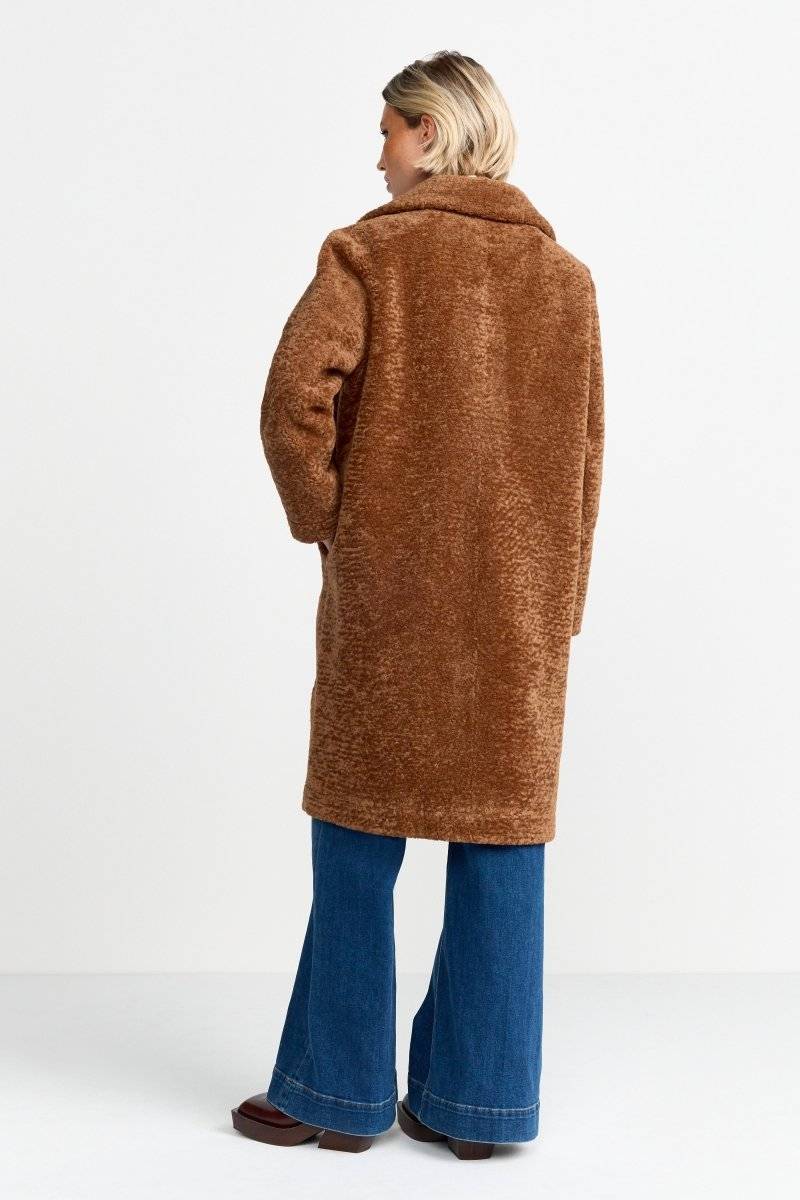 Eich & Royal Teddy-Mantel mit Reverskragen Tägliche Deals
