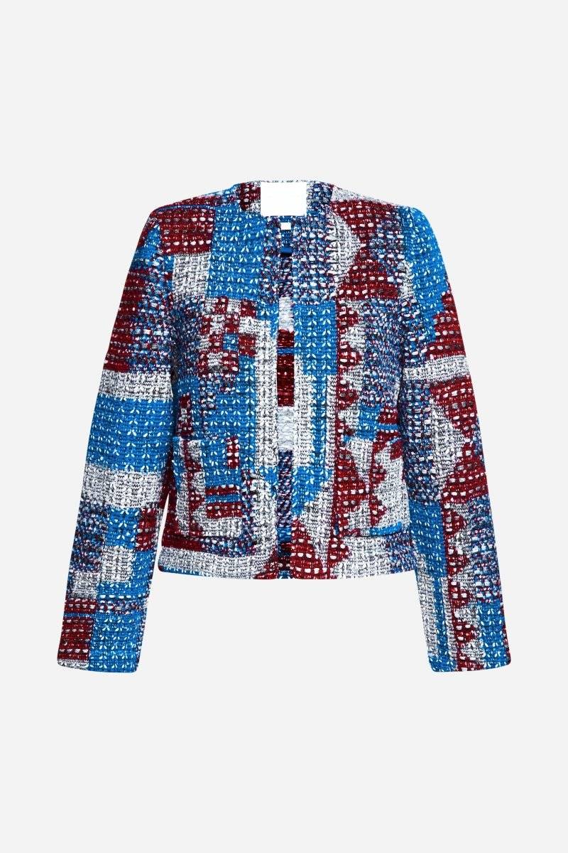 Eich & Royal Mehrfarbige Bouclé-Jacke Schlussverkauf