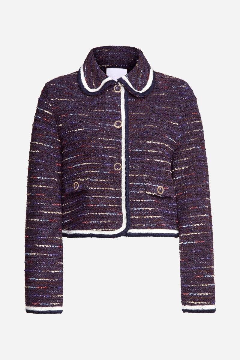 Eich & Royal Bouclé-Jacke mit Bubikragen Meist gekauft